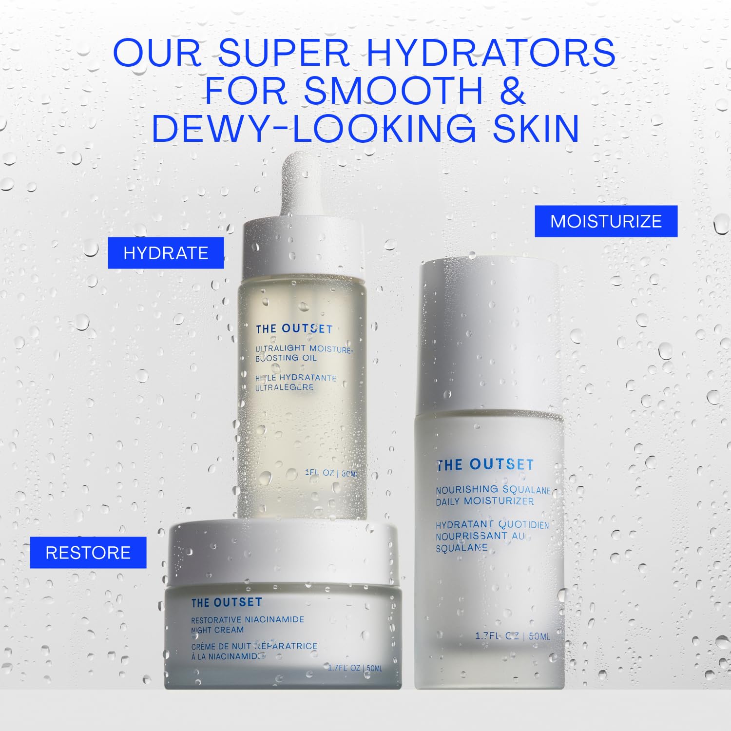 The Outset ingredient jar with bakuchiol and niacinamide showing gentle brightening