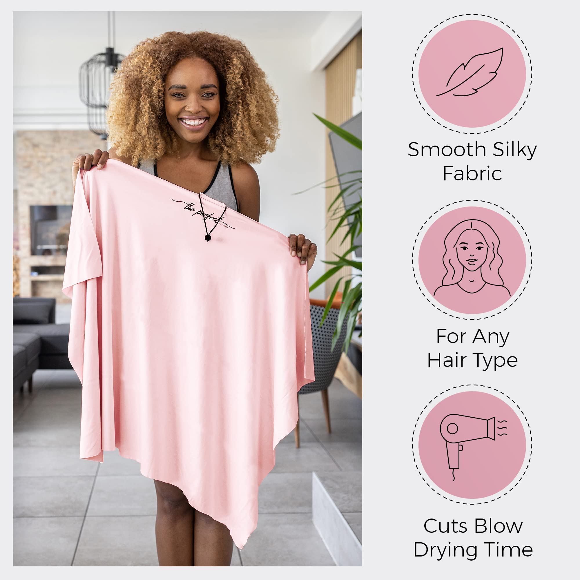 THE PERFECT HAIRCARE plopping curls with wrap to reduce frizz