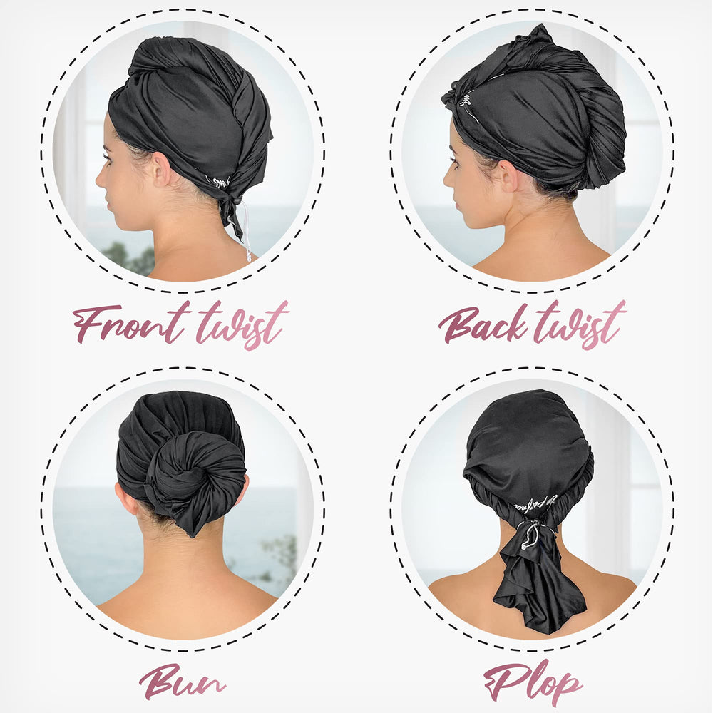 THE PERFECT HAIRCARE compact towel folded in travel bag showing portability and lightweight benefit
