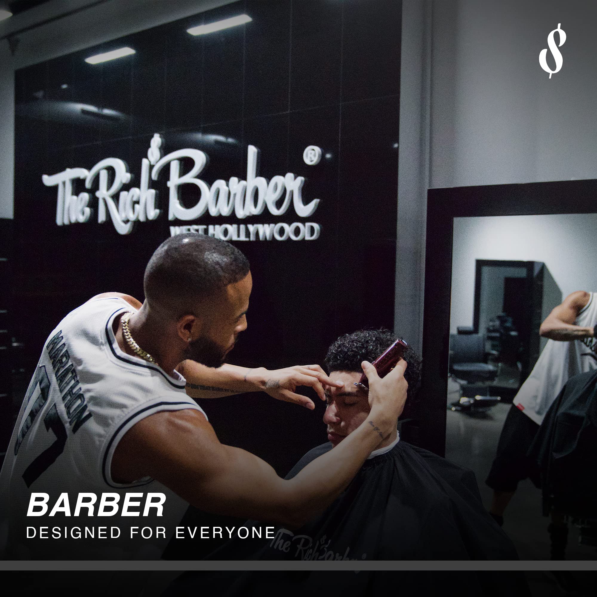 The Rich Barber in-use fade example after alignment showing cleaner lines and smoother finish