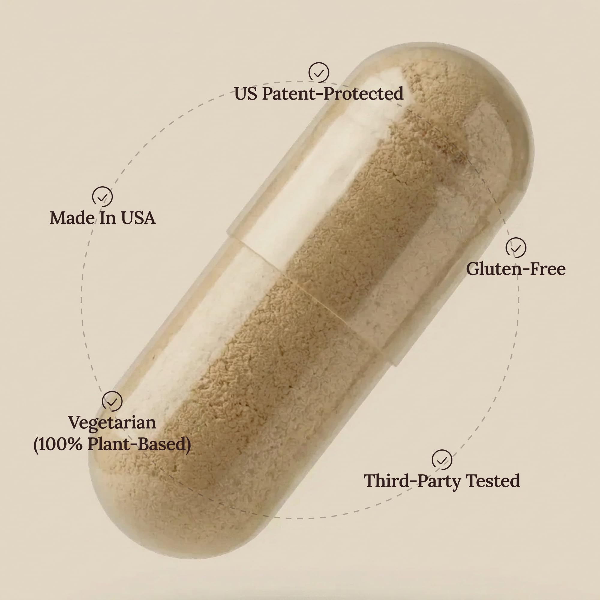 The Root Co. ingredient label highlighting vitamins, minerals and botanical blend for transparency