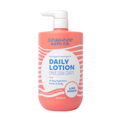 The Seaweed Bath Co. front bottle view showing fresh lime papaya scent and hydration