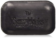 THE SOAP WORKS front view of six coal tar bars in box showing packaging and value