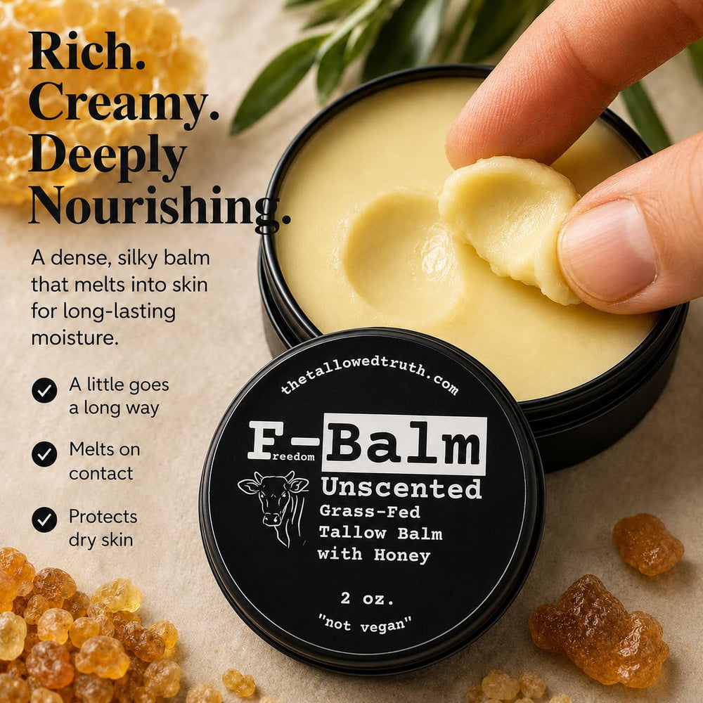 The Tallowed Truth bedside jar in nighttime routine showing restorative evening benefit