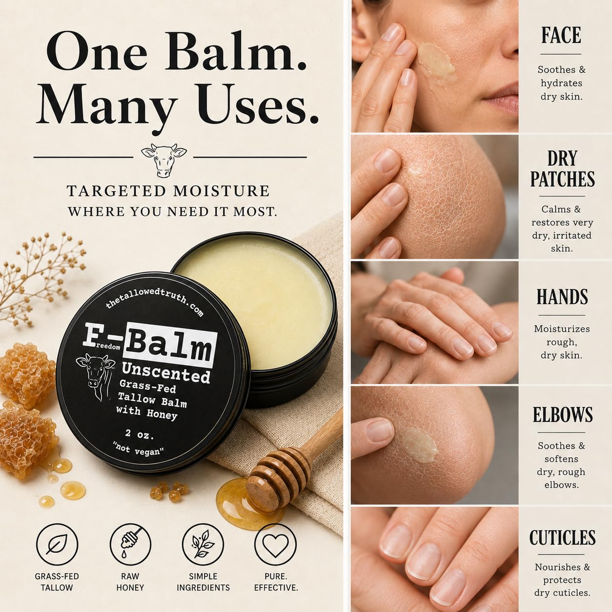The Tallowed Truth jar beside coin for scale showing compact travel-friendly benefit
