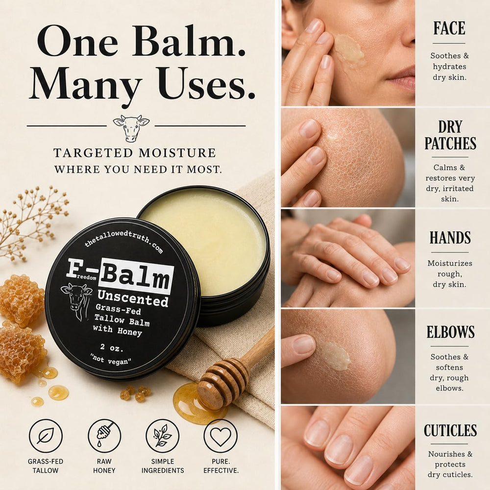 The Tallowed Truth jar beside coin for scale showing compact travel-friendly benefit
