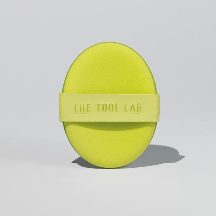 THE TOOL LAB sponge on vanity with products illustrating easy everyday use