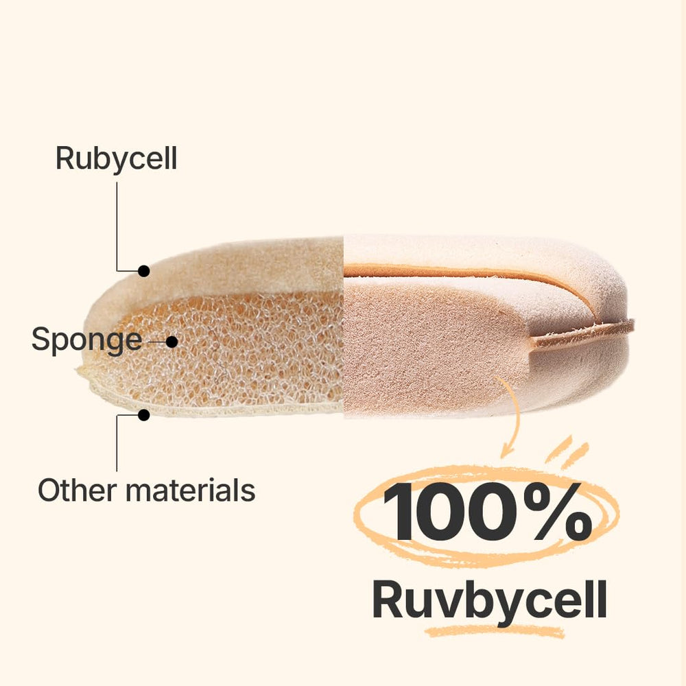 THE TOOL LAB puff being rinsed to show easy cleaning and long-lasting use benefit