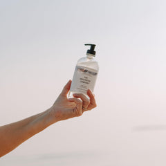 The Unscented Company bottle in kitchen setting demonstrating aesthetic fit and countertop convenience benefit