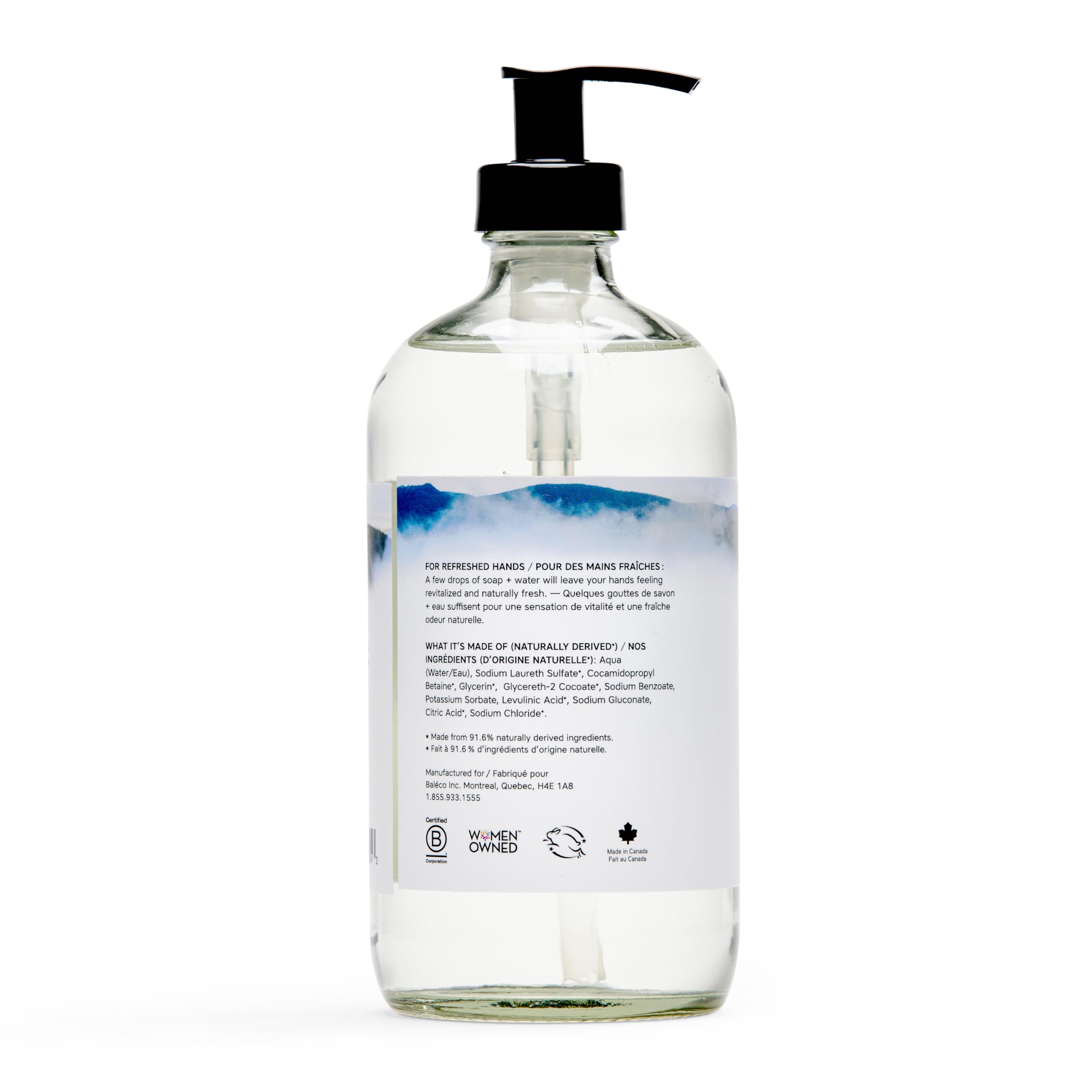 The Unscented Company pump detail highlighting smooth dispensing and user-friendly operation benefit