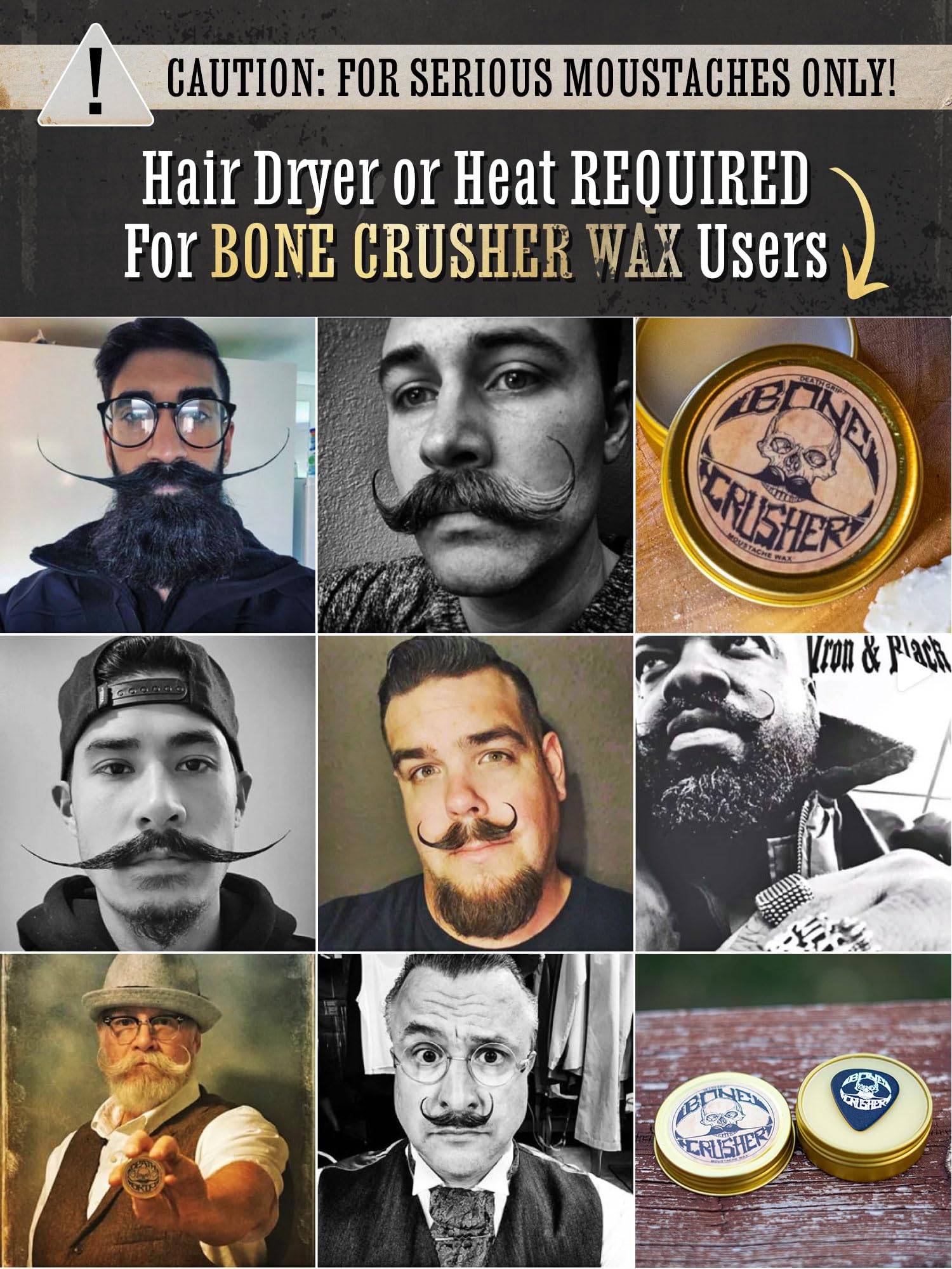THE VINTAGE GROOMING CO. tin in hand for size and portability benefit