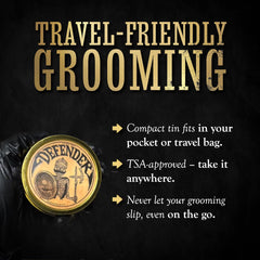 THE VINTAGE GROOMING CO. applied to mustache being shaped for a defined look