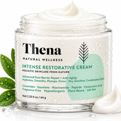 THENA jar front view showing clean label and benefits
