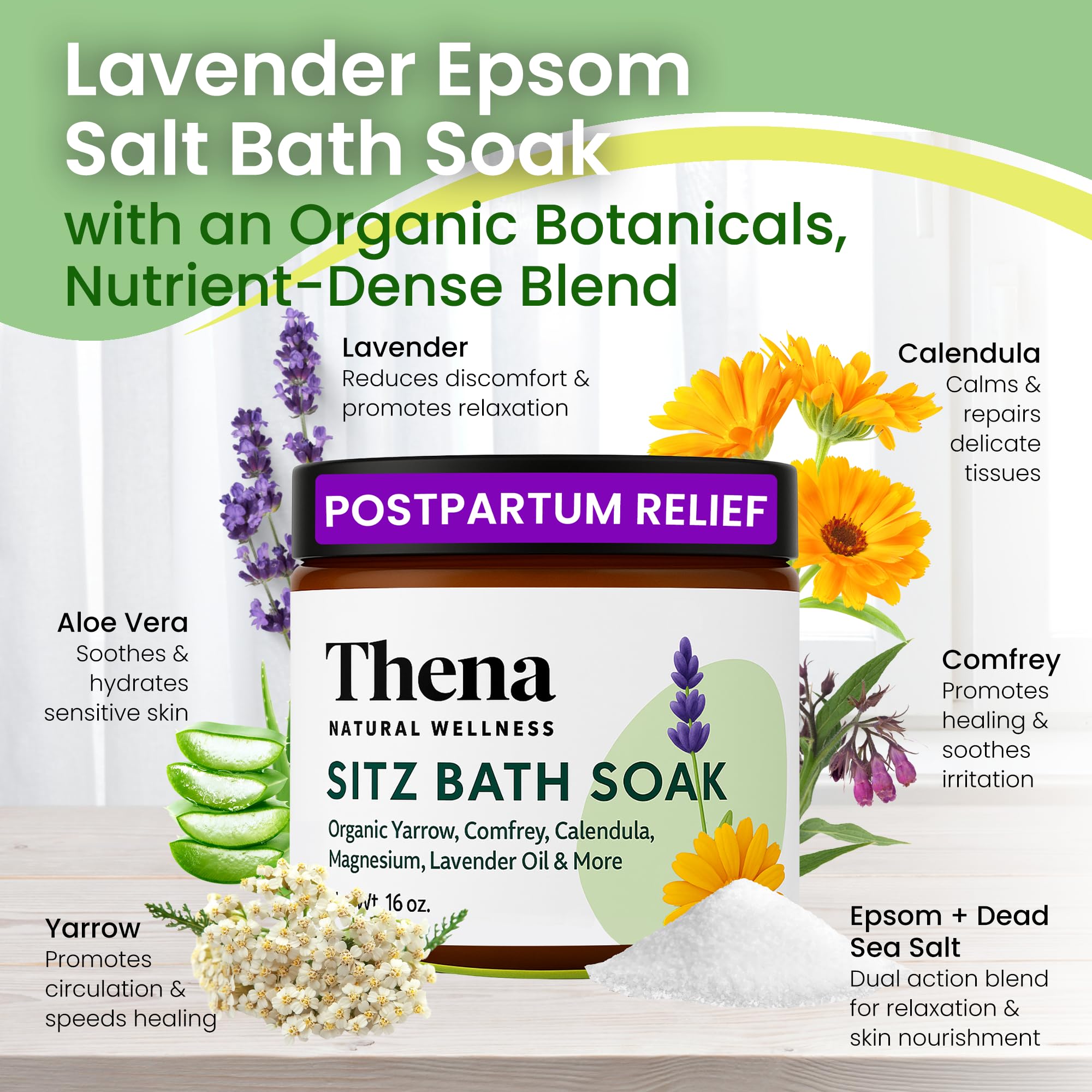 THENA spoon beside jar showing portion size and easy measuring benefit