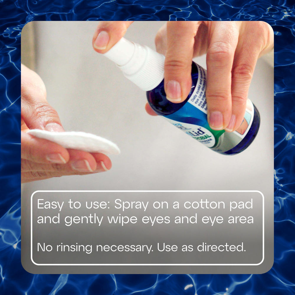 TheraTears SteriLid being applied to eyelid showing targeted cleansing benefit