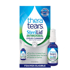 TheraTears SteriLid front packaging showing product and volume for easy identification