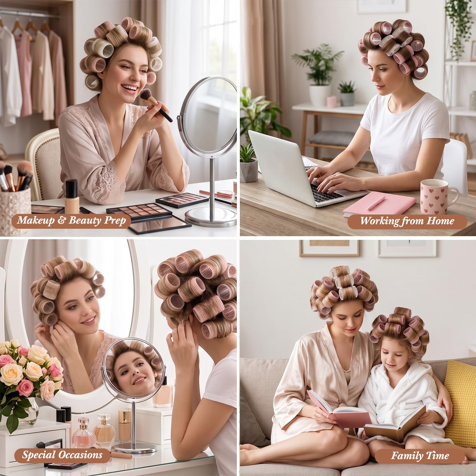 Therwen rollers staged in bathroom for convenient daily styling