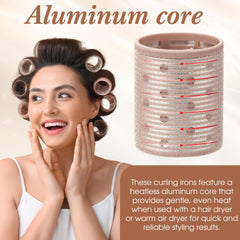 Therwen rollers in hand showing size scale for long hair styling