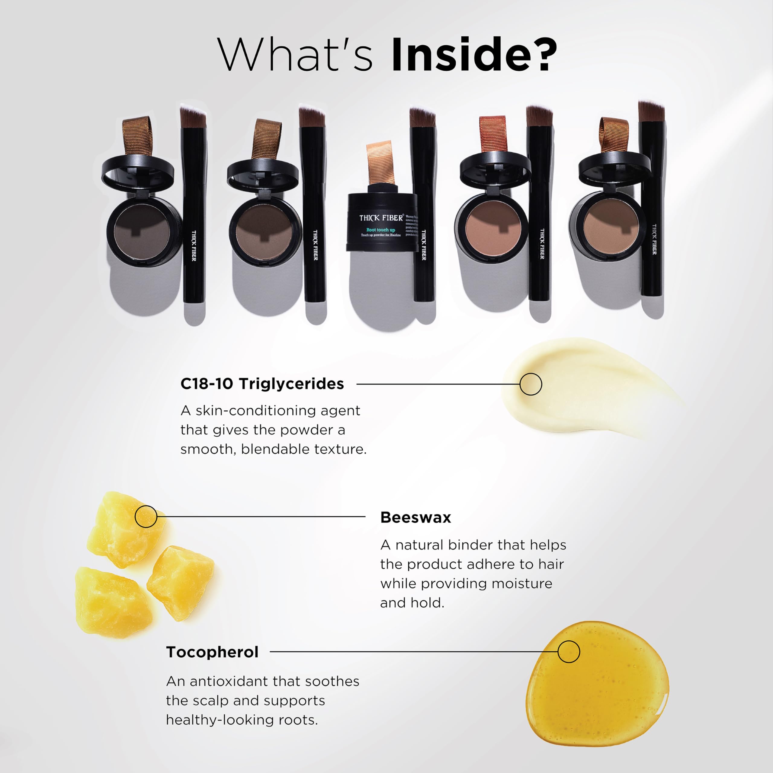 THICK FIBER in a purse for touch-ups, keeps roots covered during day