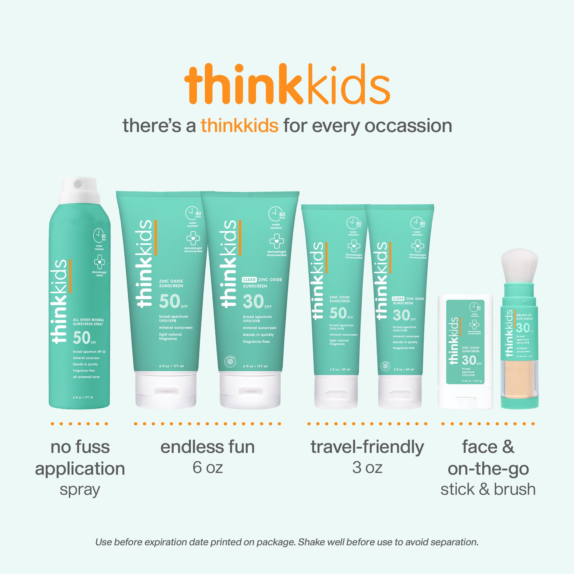 THINK label ingredient list highlighting clean, reef-safe formulation