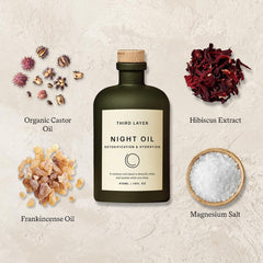 Third Layer oil texture spread on skin showing silky finish and nourishment