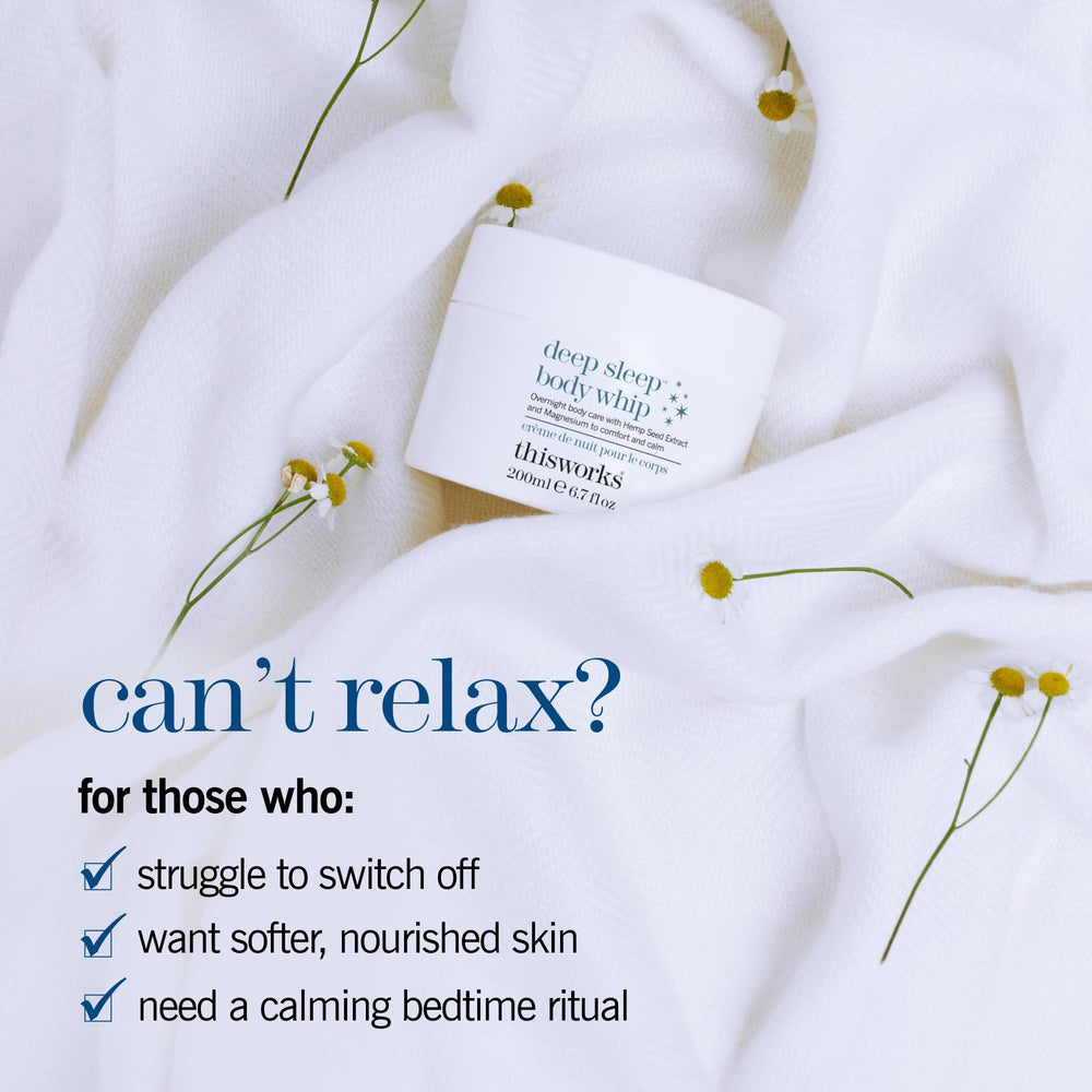 THISWORKS shea and magnesium ingredients staged to show nourishing support