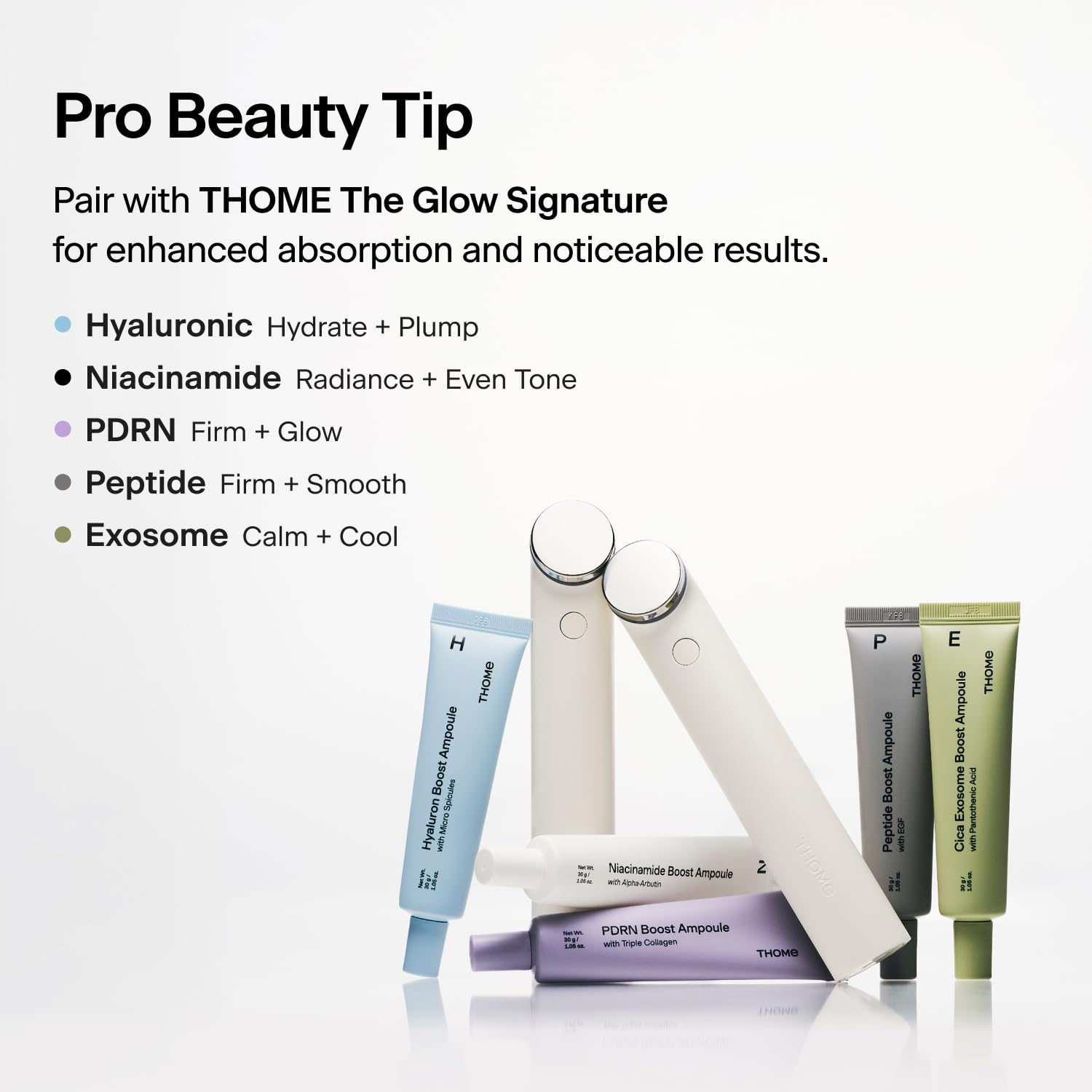 THOME bottle on bathroom vanity showing easy daily routine use