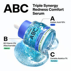 THOME serum dropper dispensing texture, demonstrating lightweight absorbent benefit