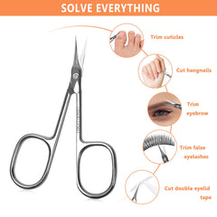 THRAU scissors trimming a cuticle demonstrating clean, controlled results