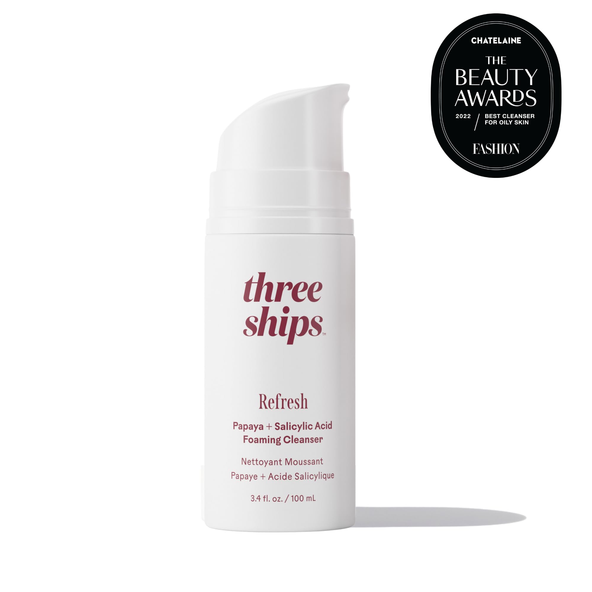 Three Ships bottle pump close-up highlighting dispenser and clean design benefit