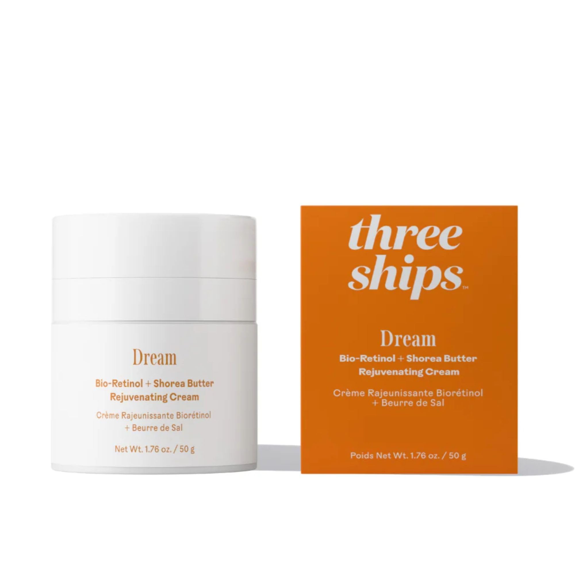 Three Ships front packaging showing product and benefit of rich hydration