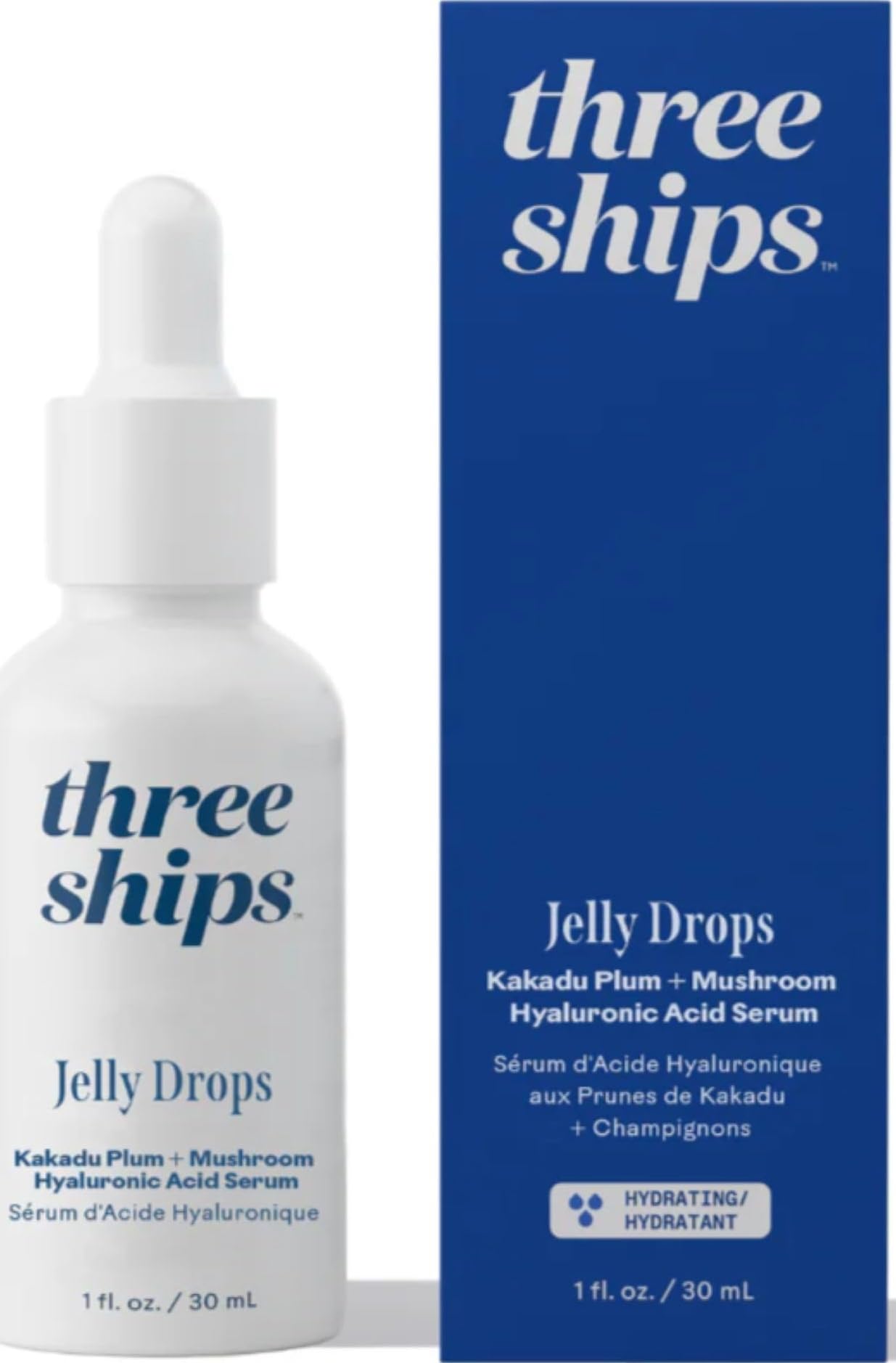 Three Ships front bottle view showing label and 30 mL size, highlights travel-friendly design