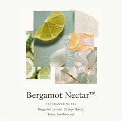 Thymes label detail highlighting bergamot nectar fragrance and clean ingredient promise