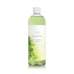 Thymes refill front label showing eucalyptus scent and 24.5 fl oz benefits