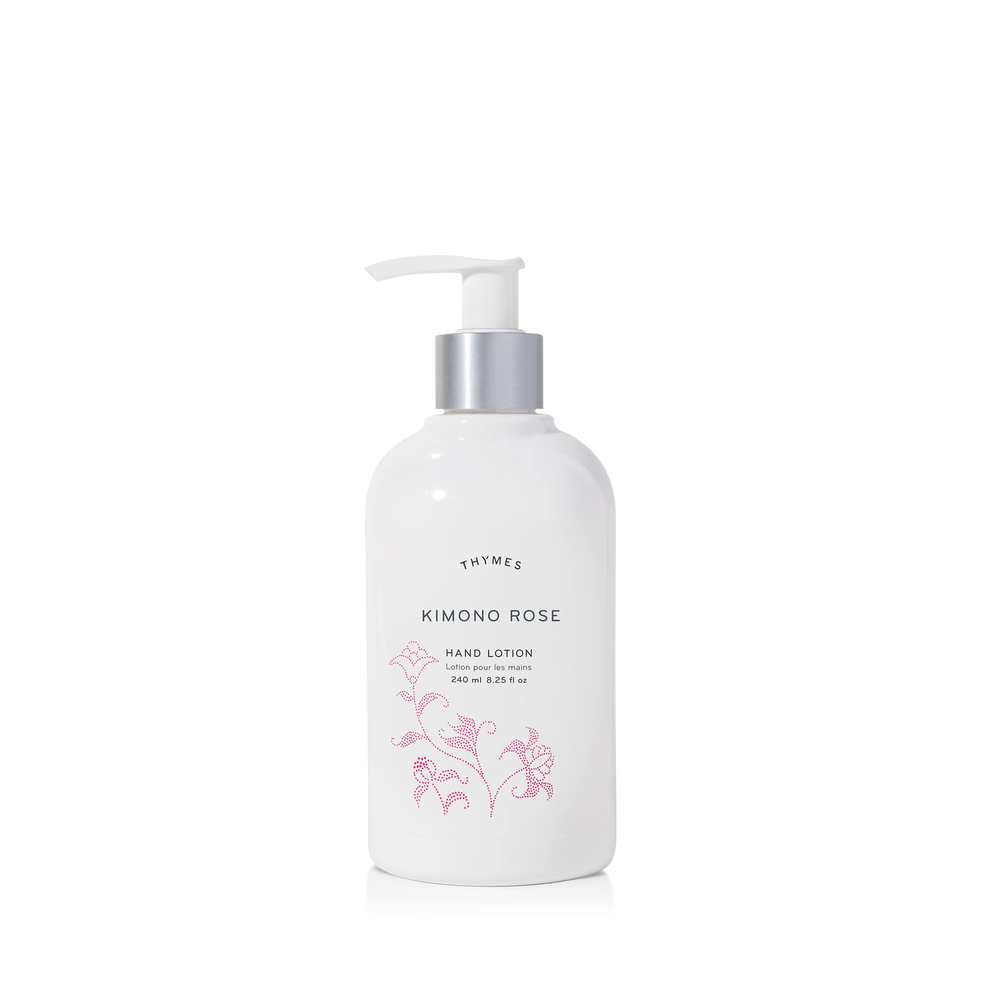 Thymes Kimono Rose front bottle showing elegant packaging and scent