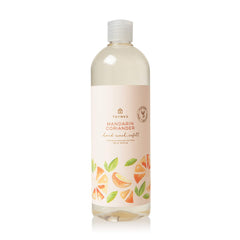 Thymes front label of Mandarin Coriander refill showing product name and size