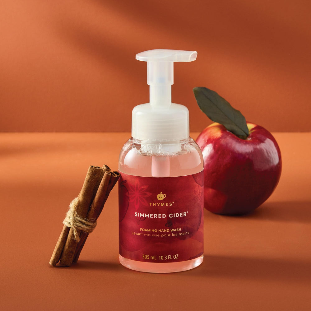 Thymes Simmered Cider pump dispensing foam for convenient waste-free application