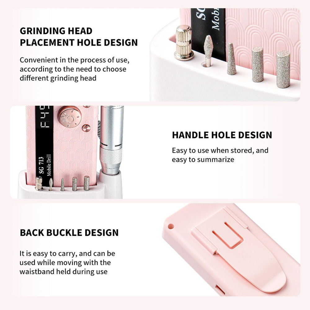 Tiandirenhe bits and sanding bands layout showing variety for multiple nail tasks