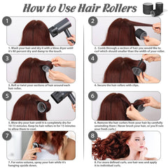 Tidponra four roller sizes arranged to show curl variety and styling options