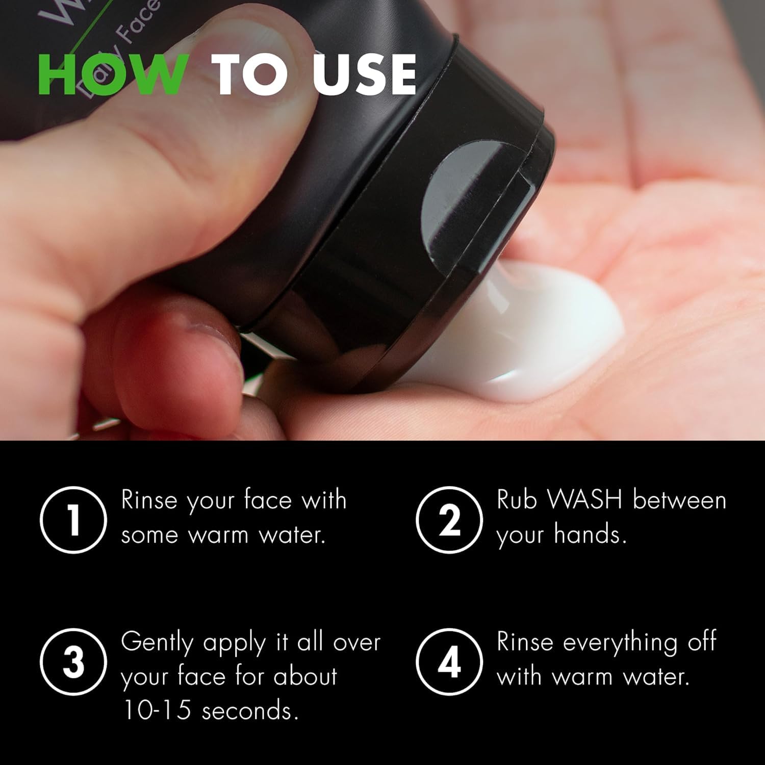 Tiege Hanley on bathroom counter styled for a simple skincare routine