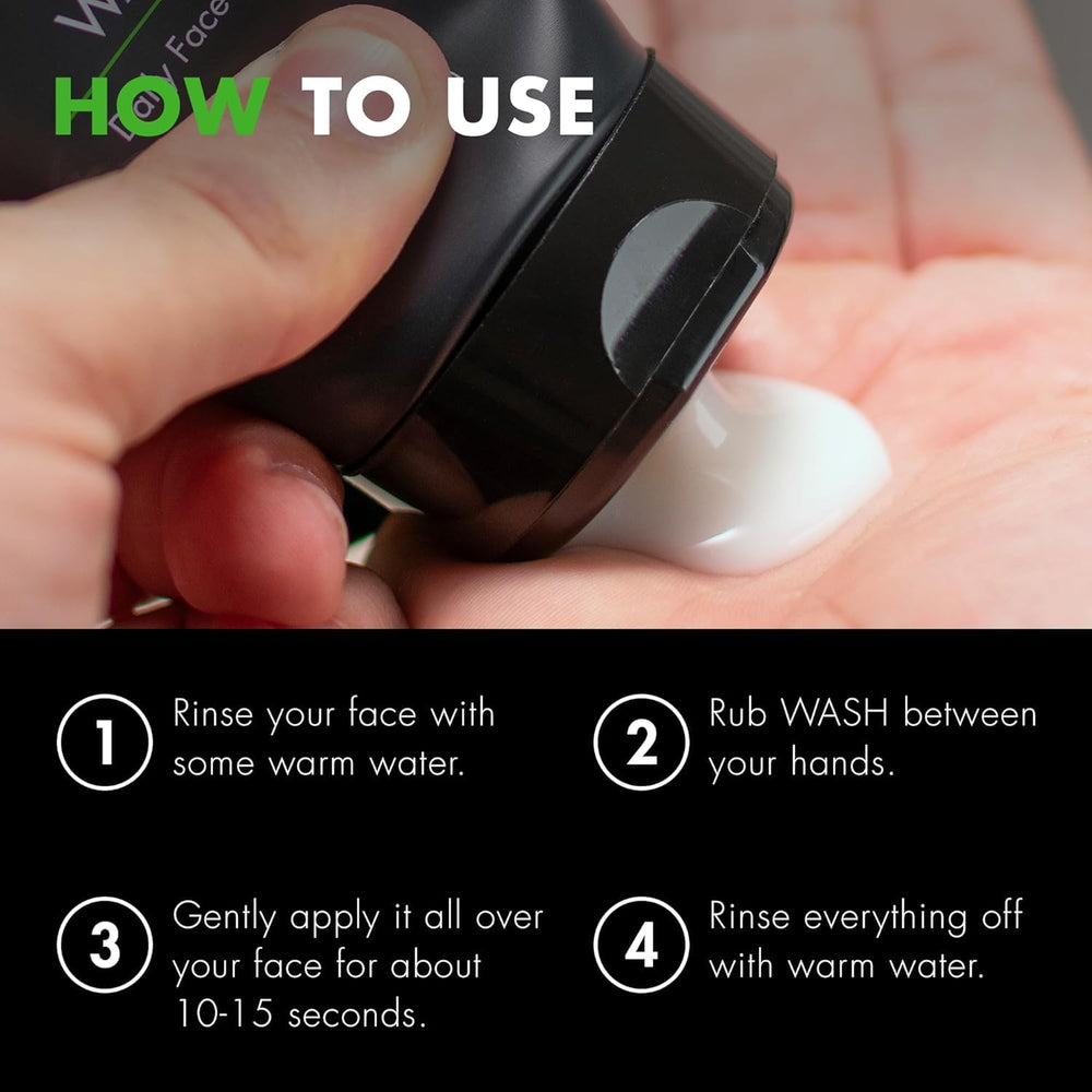 Tiege Hanley on bathroom counter styled for a simple skincare routine