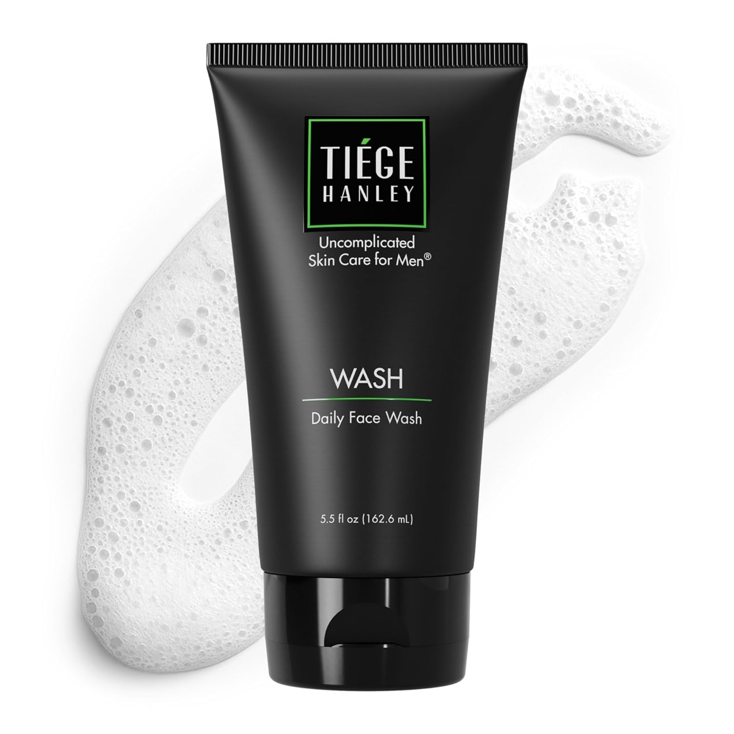 Tiege Hanley front bottle showing clean packaging and easy pump
