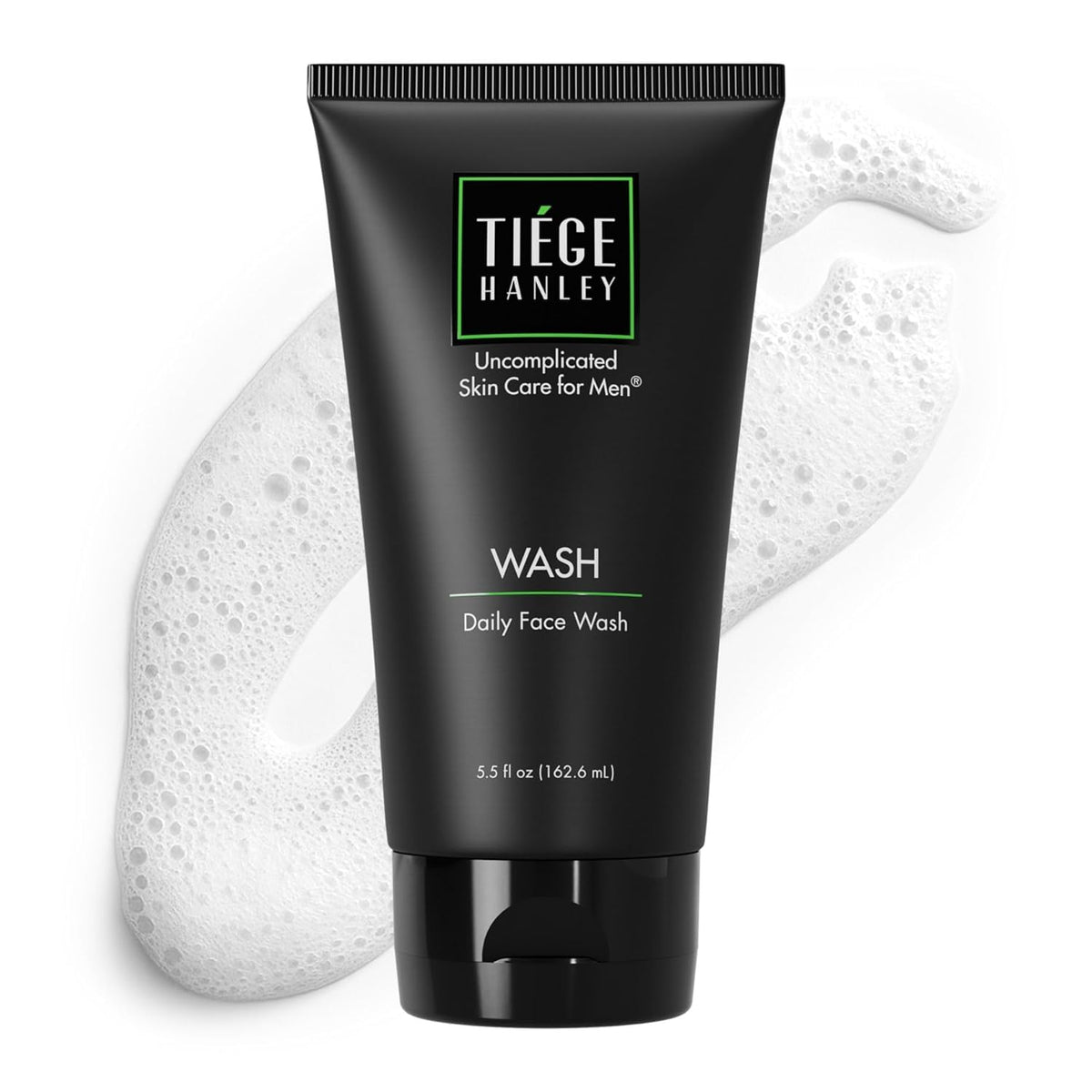 Tiege Hanley front bottle showing clean packaging and easy pump