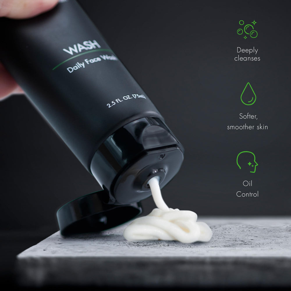 Tiege Hanley ingredient highlights with aloe and jojoba, emphasizes calming benefits