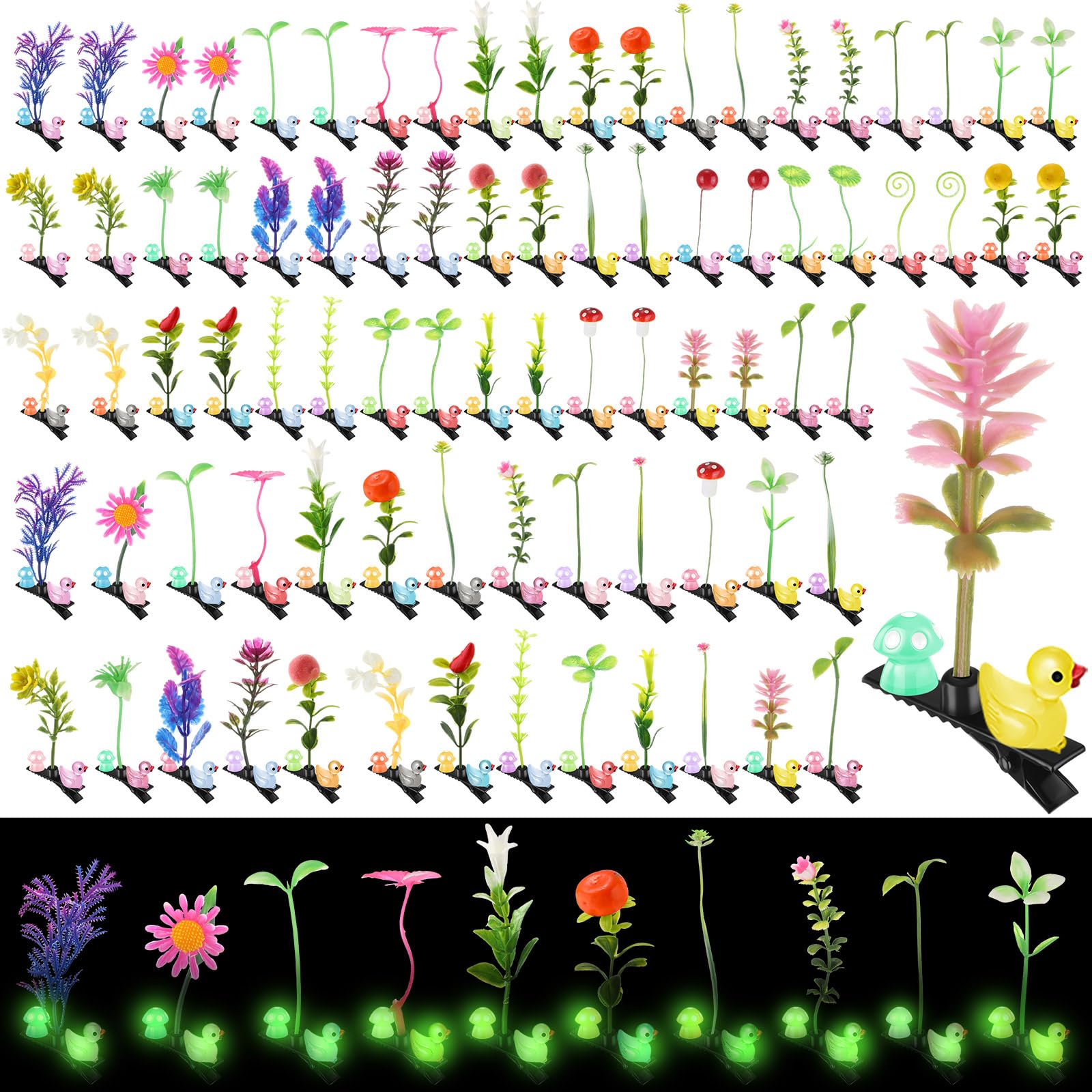 tigeen front packaging showing 30 colorful glow duck clips and easy gifting