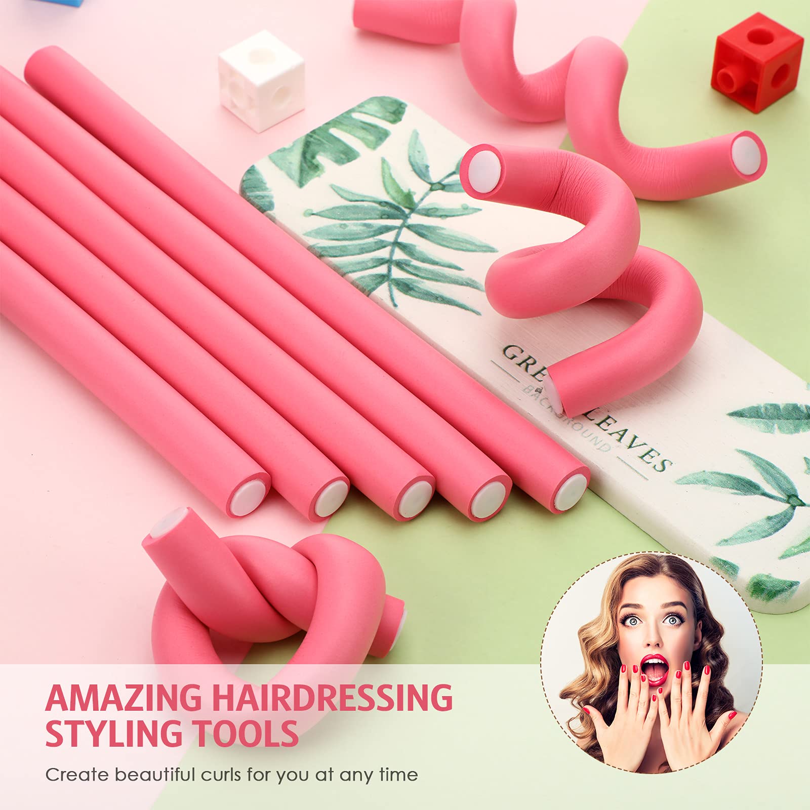 Tigeen model sleeping with rods showing comfortable overnight styling benefit