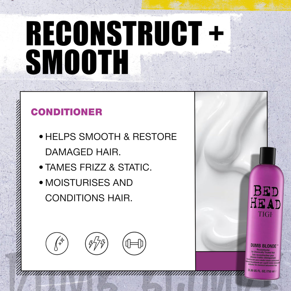 TIGI Bed Head duo in a shower setting illustrating simple at-home reconstruction routine