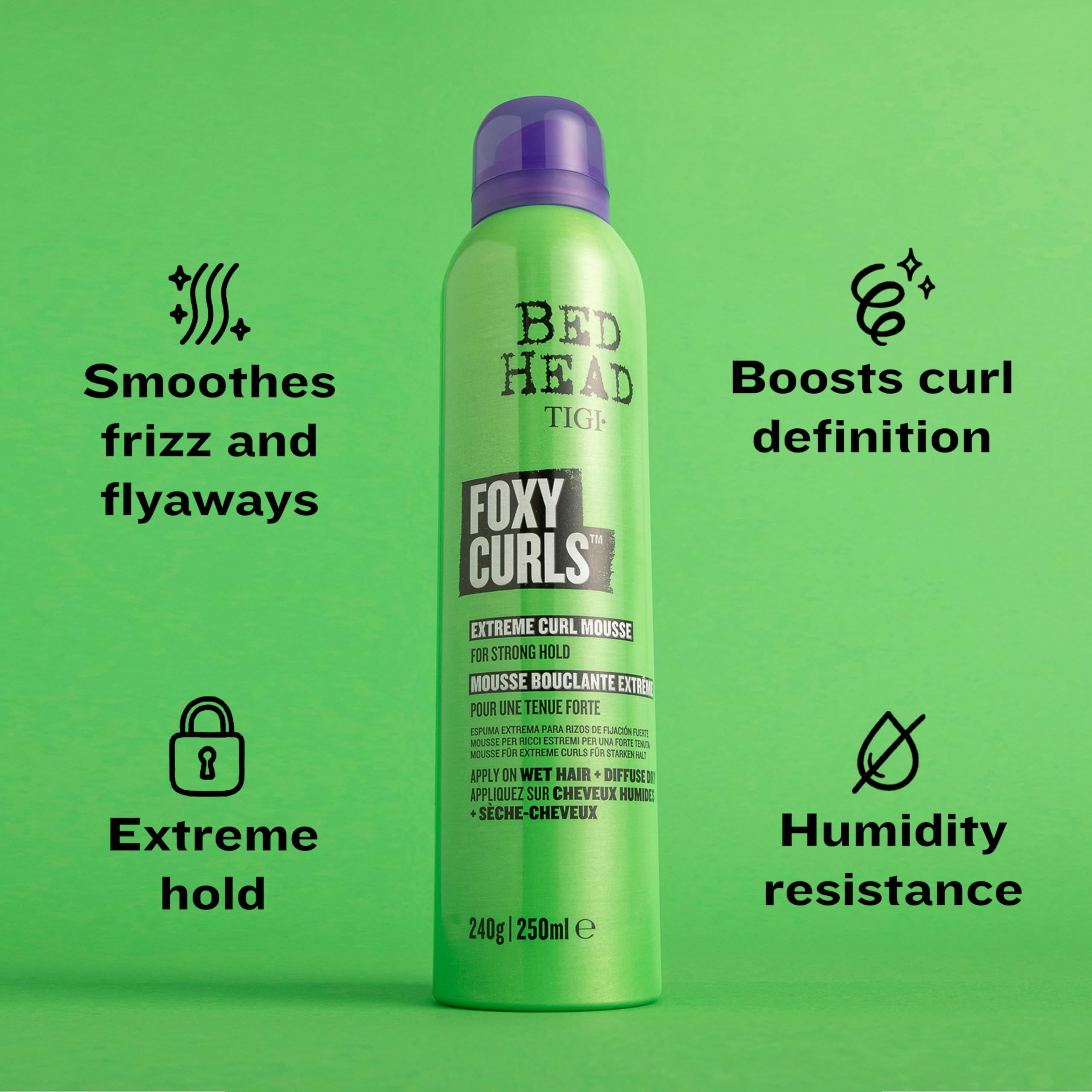 TIGI Bed Head being diffused to create long-lasting defined curls