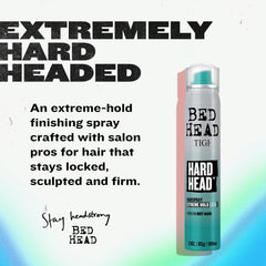 TIGI Bed Head closeup of spray nozzle illustrating controlled mist for precise application benefit