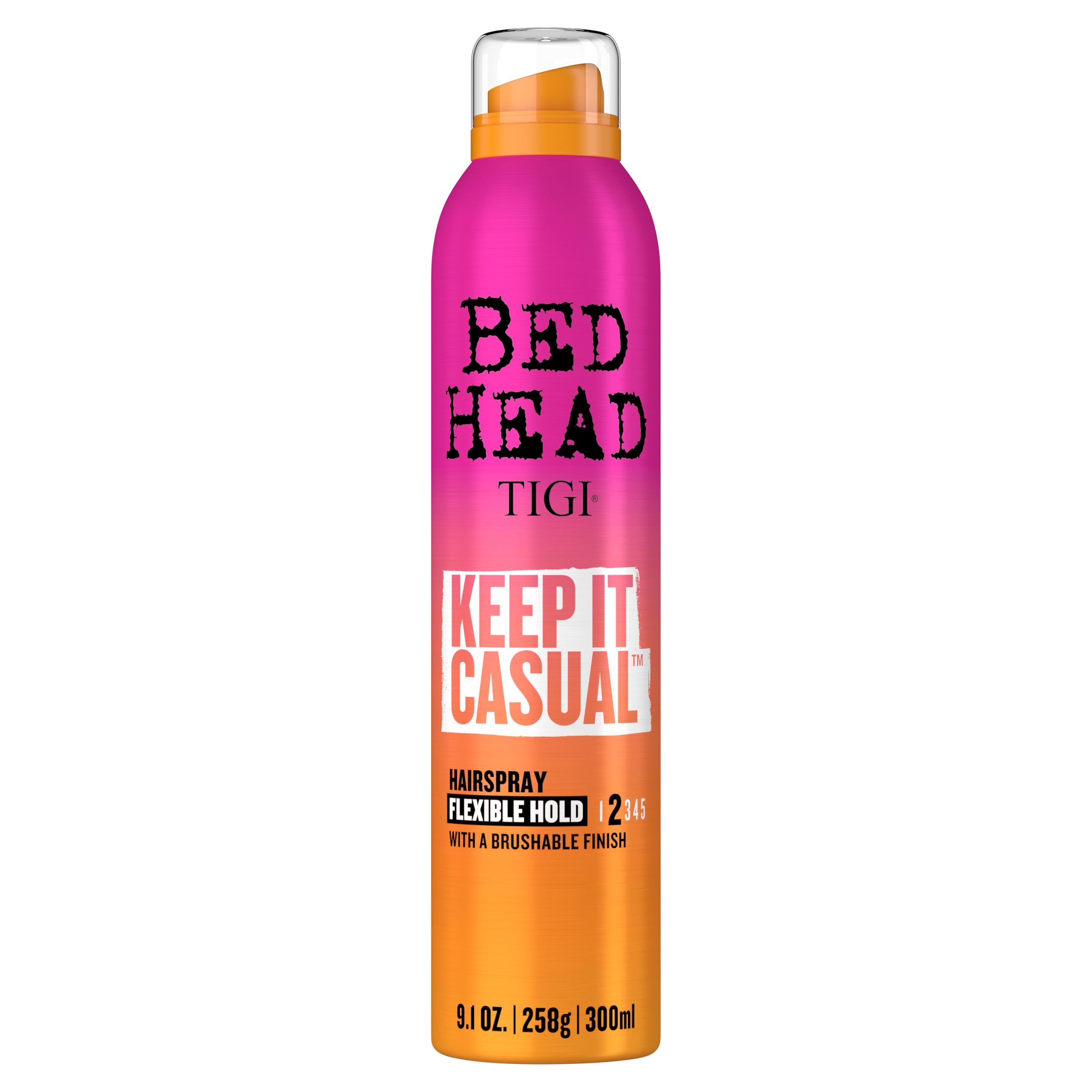 TIGI Bed Head front packaging showing product and size benefit lightweight hold